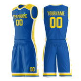Custom Blue Basketball Uniform Personailzed Printed Athletic Mesh Jersey